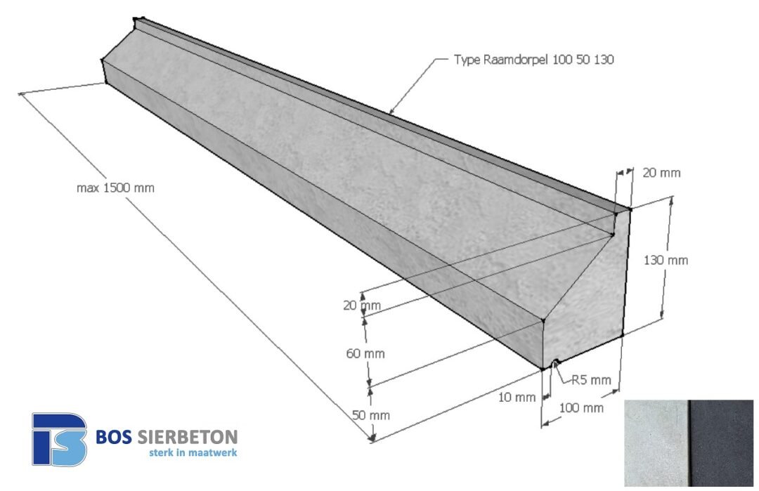 Raamdorpel 100 50 130 mm