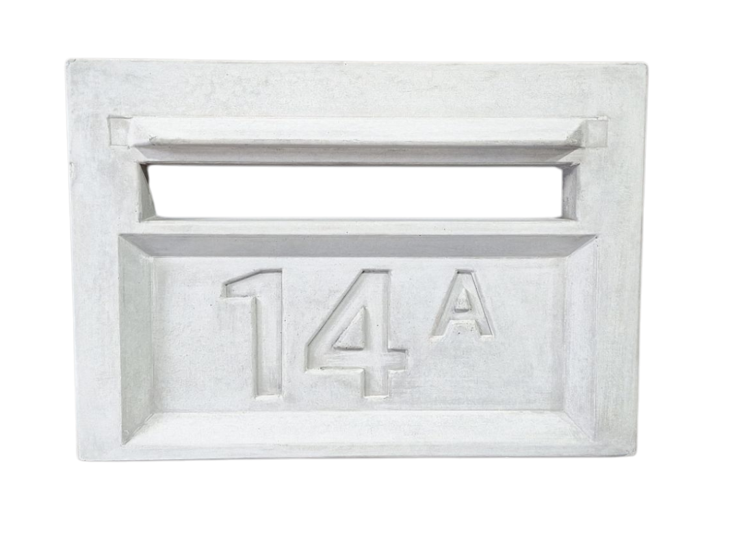 Brievenbus paneel met huisnummer 300 x 425 mm